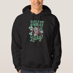 Howdy Go Lucky Western Rodeo St Patrick's Day Hoodie