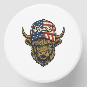 Howdy Highland Cow Patriotic Vintage Western Desig Mini Candle Favors