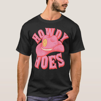 Howdy Hoes Pink Retro Funny Cowboy Cowgirl T-Shirt