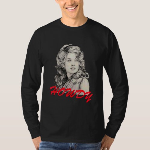 Howdy Honey Leopard Vintage Country Music Rebecca  T_Shirt