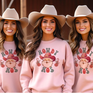 Howdy Hos Cowboy Santa Holiday Christmas Sweatshirt