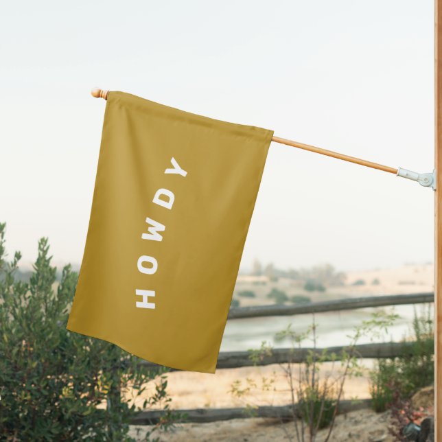 Howdy House Flag, Yellow House Flag (Insitu (Back))