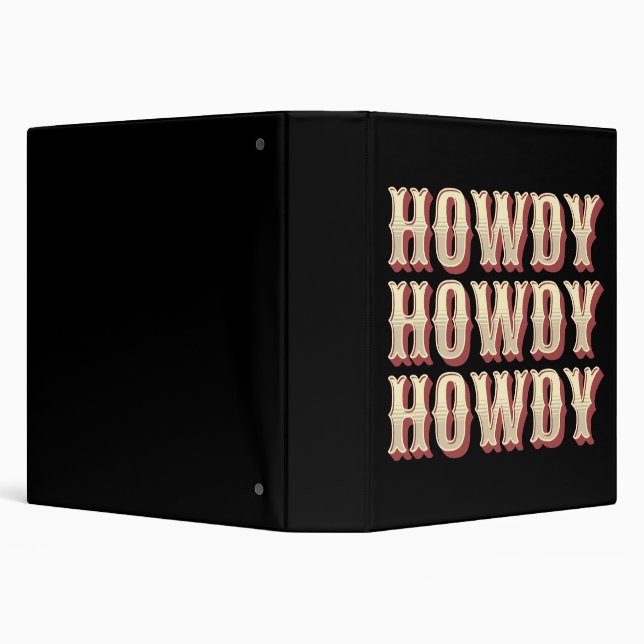 Howdy Howdy Howdy 3 Ring Binder (Background)
