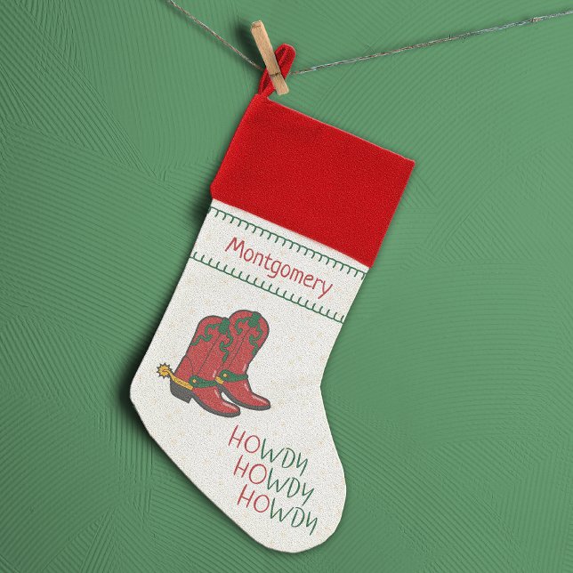 HOwdy HOwdy HOwdy Christmas Cowboy Boots Stocking (Creator Uploaded)