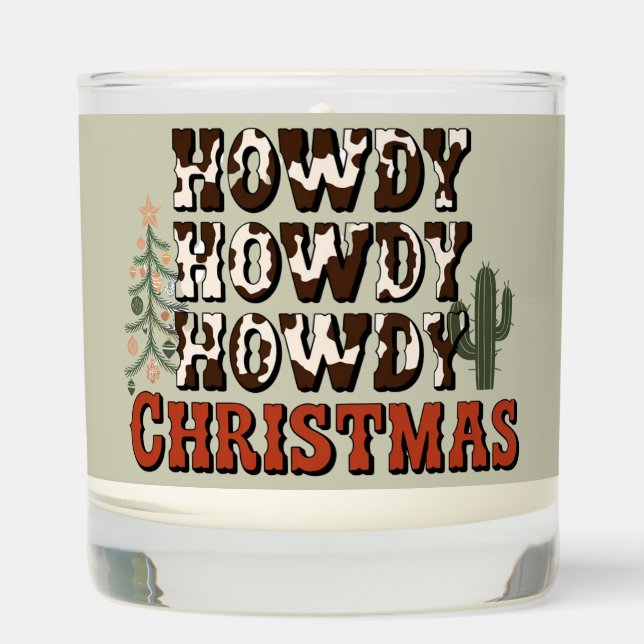 Howdy Howdy Howdy Christmas Family Xmas Party Gift Scented Candle (Front)