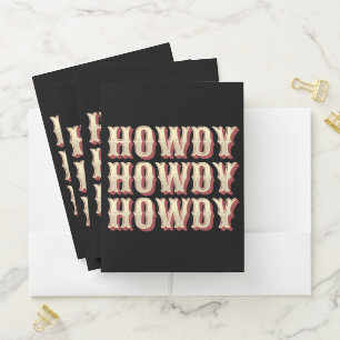 Howdy Howdy Howdy Pocket Folder