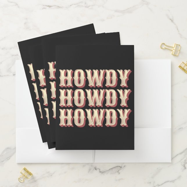 Howdy Howdy Howdy Pocket Folder (In Situ)