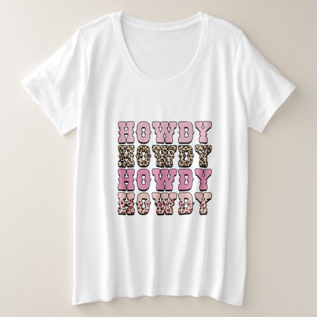 Howdy Howdy Howdy Womens  Plus Size T-Shirt (Design Front)