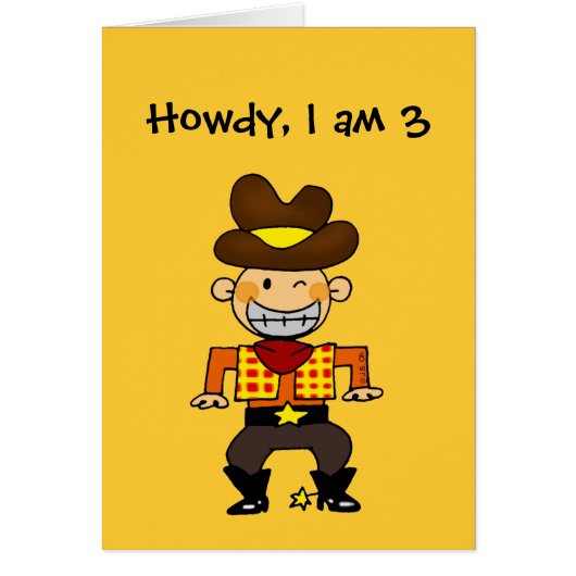 Howdy, I am 3 Cards (Front)