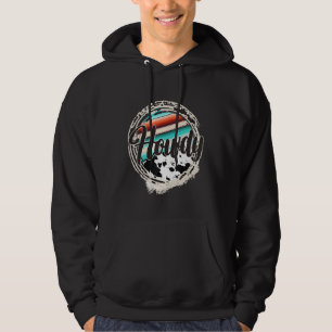HOWDY Leopard Cow Pattern Serape Print Cowgirl Ro Hoodie