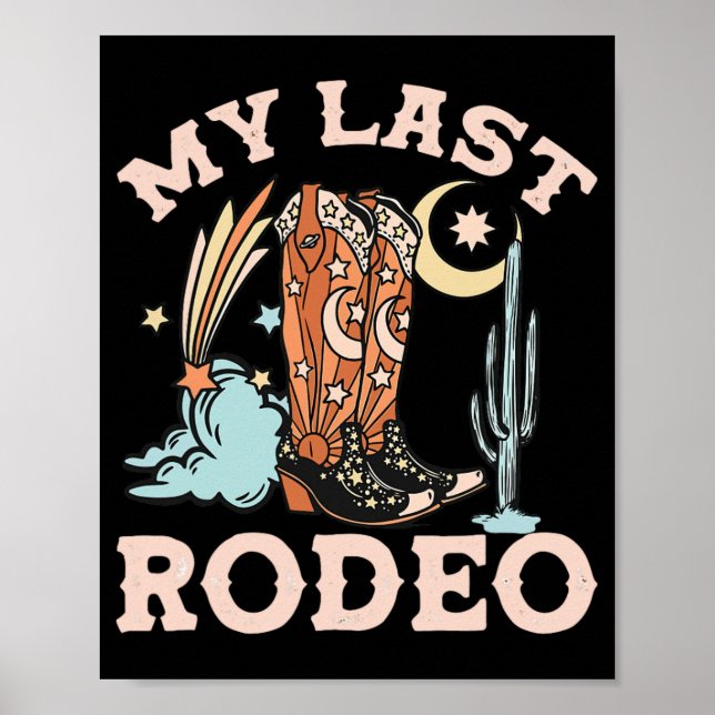 Howdy Let's Get Rowdy Cowgirl Bachelorette Bride P Poster (Front)