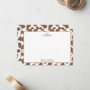 Howdy Little Cowboy Baby Shower Note Card