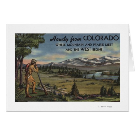 Howdy (Mountain & Prairie Scene) Cards (Front Horizontal)