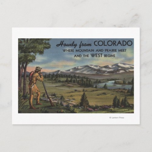 Howdy Mountain  Prairie Scene Postcard
