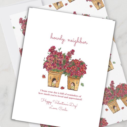 Howdy Neighbor Valentines Day Holiday Card