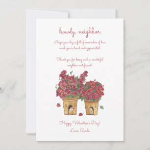 Howdy Neighbor Valentine's Day Holiday Card