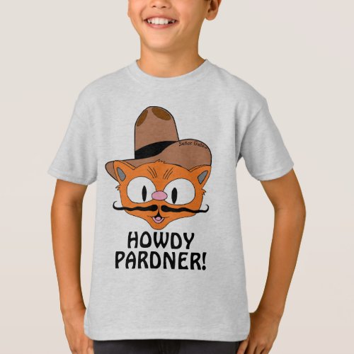 HOWDY PARDNER Howdy Partner Cowboy Cat T_Shirt