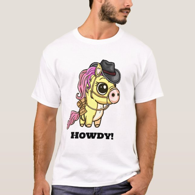 Howdy Partner Pony  T-Shirt (Front)