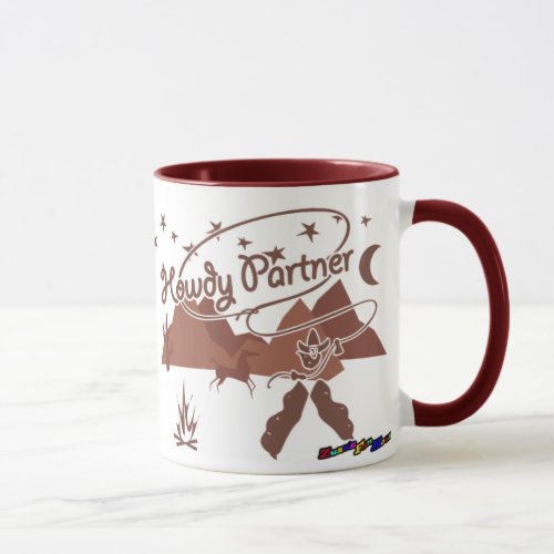 Howdy Partner _ rustic mug