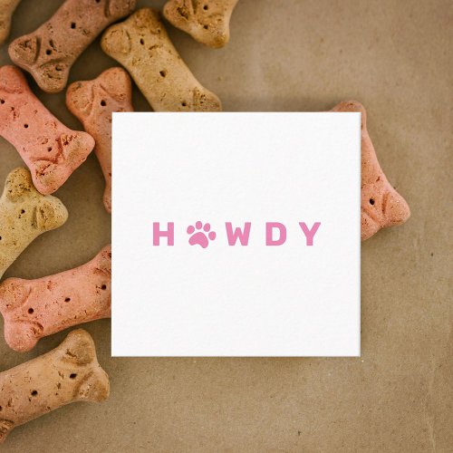 Howdy Pet Paw Print Dog Treat Enclosure Card