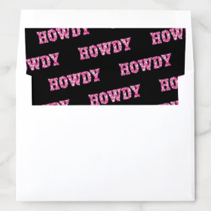 Howdy Pink and Black Envelope Liner