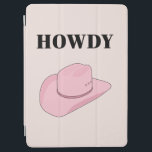 Howdy Pink Cowboy Hat iPad Air Cover<br><div class="desc">Howdy – Cowboy Hat – pink and blush pink.</div>