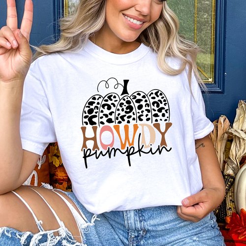 Howdy Pumpkin Fall T_Shirt