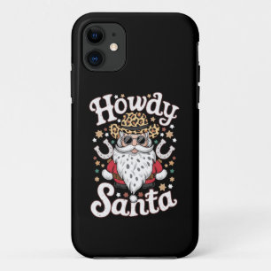 Howdy Santa Western Cowboy Rodeo Christmas Gift iPhone 11 Case