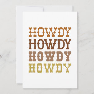 Howdy Thank You Card