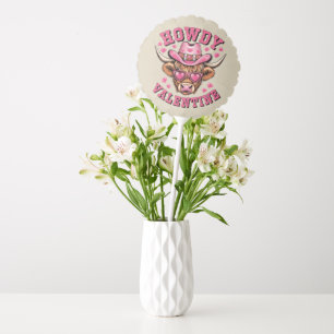 Howdy Valentine Cow Valentines Da&y Coquette Love  Balloon