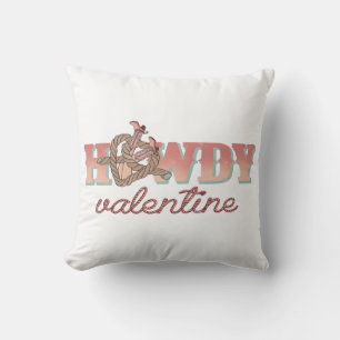 Howdy Valentine Throw Pillow