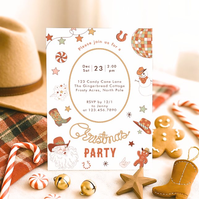 Howdy Western Christmas Party Invitation (Creator Uploaded)
