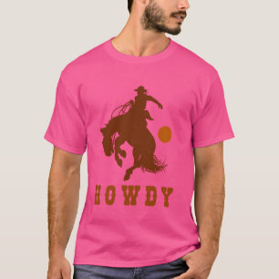 Howdy Western Cowboy Cowgirl Country Rodeo Vintage T-Shirt