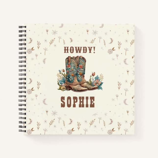 Howdy! Wild west cowgirl  Notebook (Front)