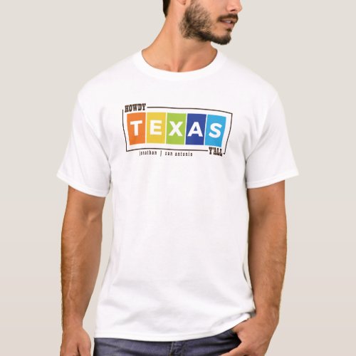 Howdy Yall Colorful Texas T_Shirt