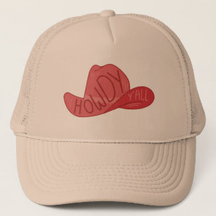 Howdy Y'all Cowboy/Cowgirl Hat Pink Artwork