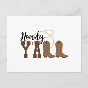 Howdy Y''all Postcard