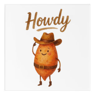 Howdy yam acrylic print