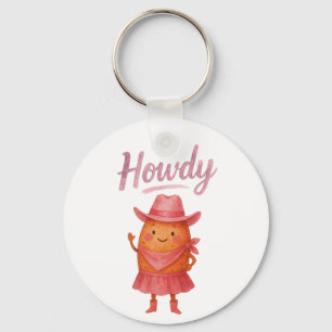 Howdy Yam Cowgirl Keychain