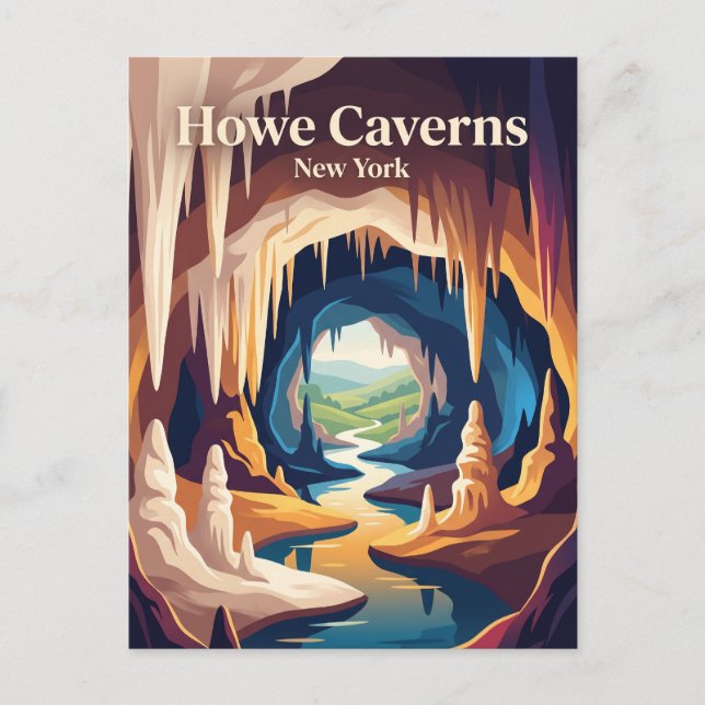 Howe Caverns New York Postcard (Front)