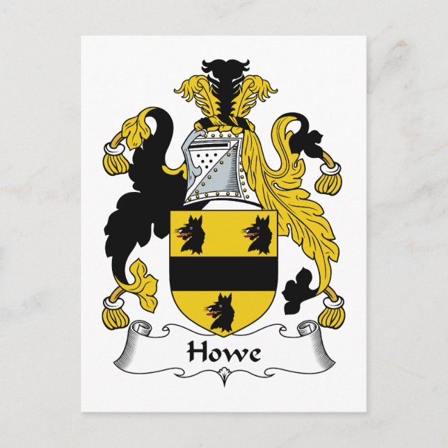 Howe Family Crest Postcard (Front)