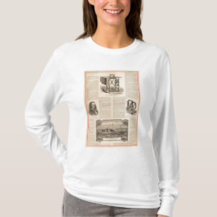 Howe Sewing Maching with Sketch of the Inventor T-Shirt