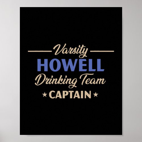 Howell Drinking Team Captain Michigan Craft Beer M Poster