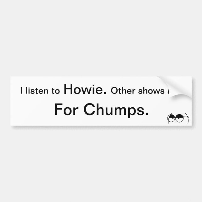 Howie Carr Bumper Sticker (Front)