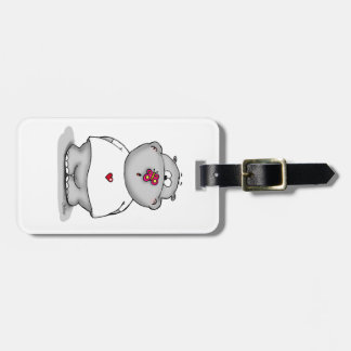 Howie the little Hippo - Hippopotamus Luggage Tag