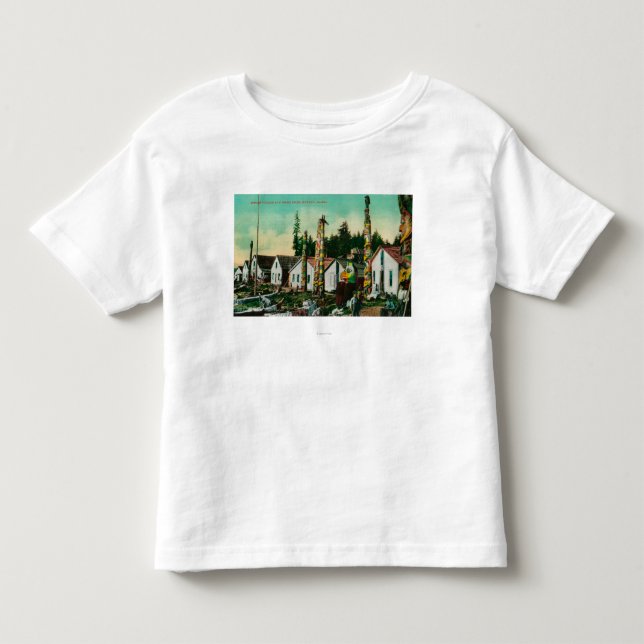 Howkan, Alaska Indian Village and Totems Toddler T-shirt (Front)
