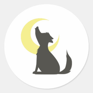 Howl At Moon Classic Round Sticker