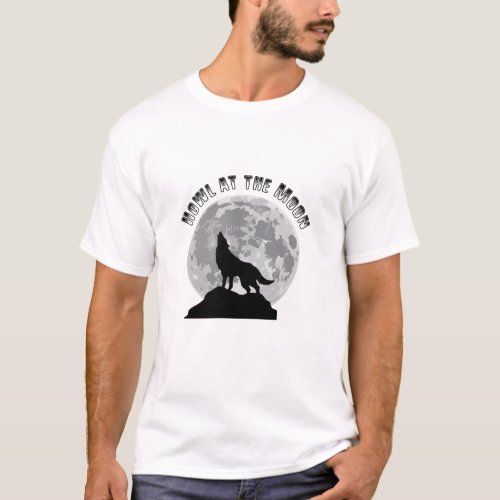 Howl at the moon t_shirt design