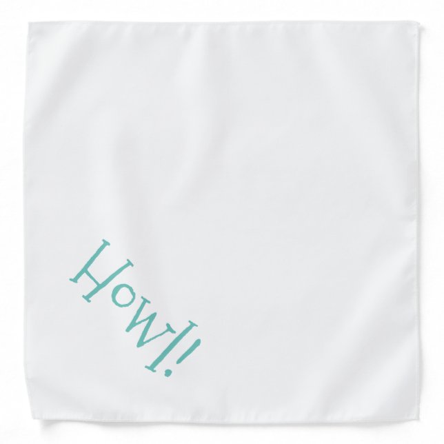 Howl! Customizable Pet Bandana (Front)