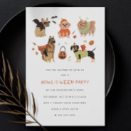 Howl-o-ween Painted Dogs Halloween Invitation at Zazzle